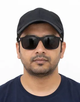 Rejected visa photo: cap or sunglasses